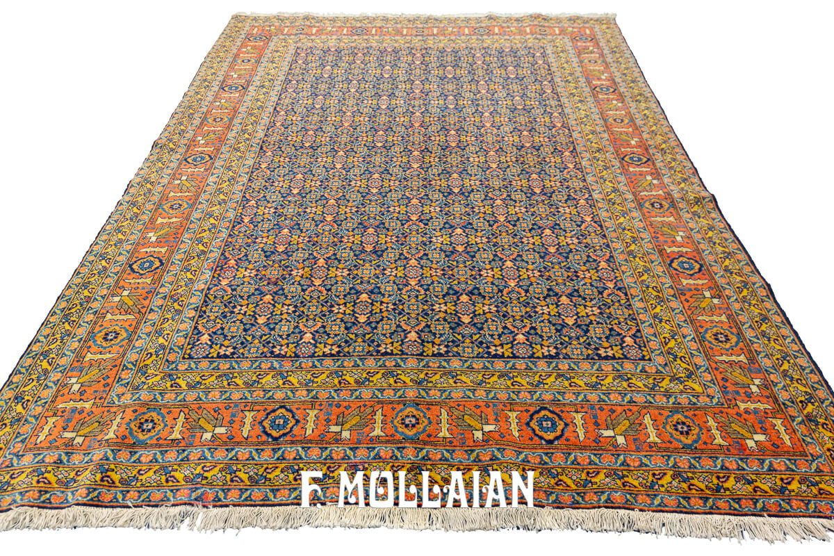 Antique Tabriz Rug Blue Tone n°:623001